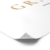 G Letter Monogram Name Marsala Floral Kinderzimmer Poster (Ecke)