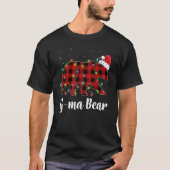 G ma Bear Buffalo Red Plaid Matching Family Christ T-Shirt (Vorderseite)