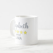 G-Ma mit 5 Sternen Kaffeetasse (Vorderseite Links)