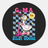 G Ma Of The Silly Goose First Birthday Family Matc Runder Aufkleber (Vorderseite)