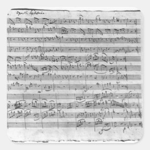 G-Major für Violine, Cembalo und Violoncello 3 Quadratischer Aufkleber