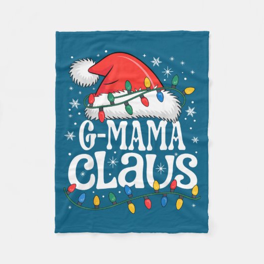 G-mama Claus Funny Xmas Christmas Grandma Holiday  Fleecedecke (Vorderseite)