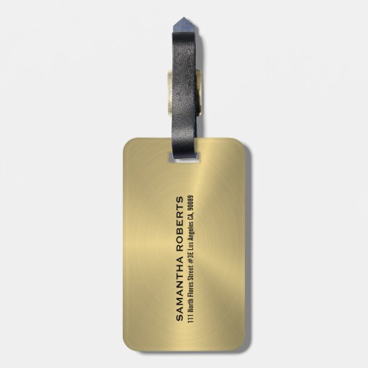 G Metallisches Design - Gepäckmarke aus rostfreiem Gepäckanhänger (Rückseite vertikal)