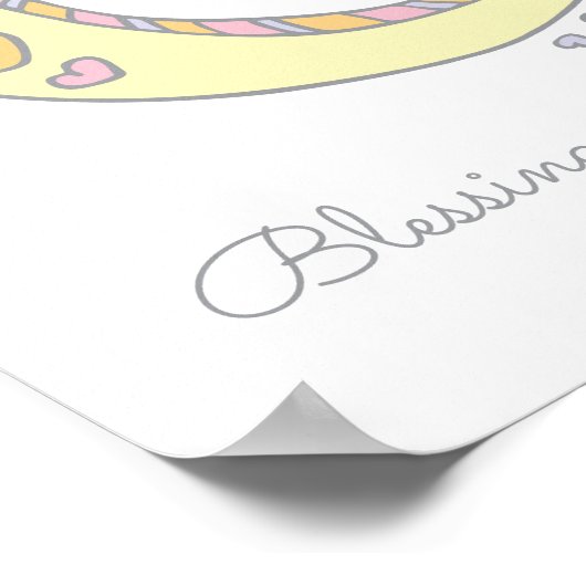 G monogram art Grace Girls Name bedeutet Plakat (Ecke)