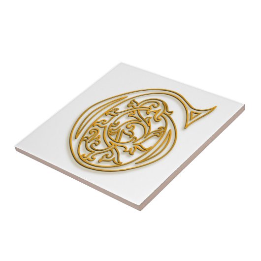 G Monogram "Irish Gold" Keramik Tile Fliese (Seite)