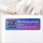 G Monogram "Old World Blue" Designadresse Labels (Insitu)