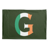 G Monogram overlaid on Irish Flag pccnt Kissenbezug (Rückseite)