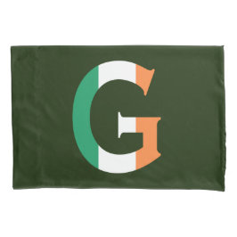 G Monogram overlaid on Irish Flag pccnt Kissenbezug