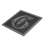 G Monogram "Royal Gray Stone" Keramik Tile Fliese (Seite)