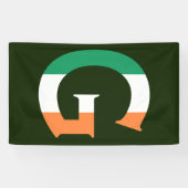 G Monogram überlagert auf irischer Flagge (v) Banner (Horizontal)