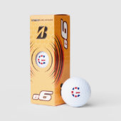 G Monogram überlagert sich auf der Flagge der Unio Golfball (Verpackungen)