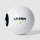 G Monogram überlagert sich auf der schottischen Fl Golfball (Logo)