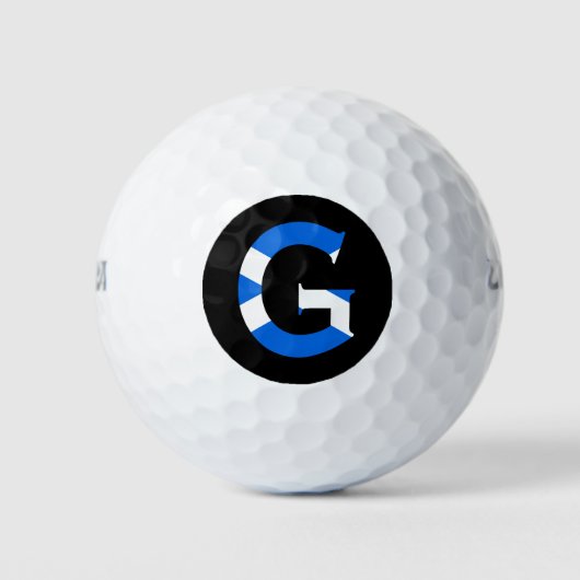 G Monogram überlagert sich auf der schottischen Fl Golfball (Vorderseite)