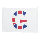 G Monogram überlagert sich auf der Unijack Flag-Ko Kissenbezug (Rückseite)