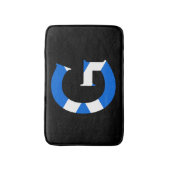 G Monogram überlagert sich auf schottischer Flagge Badematte (Vorderseite Vertikal)