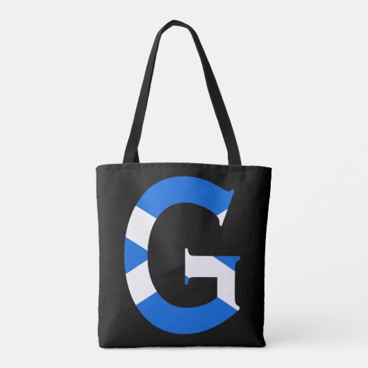 G Monogram überlagert sich auf schottischer Flagge Tasche (Rückseite)
