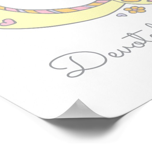 G monogramm art Gabriella girls name meint poster (Ecke)