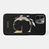 G Monogramm Floral Personalisiert Case-Mate iPhone Hülle (Rückseite (Horizontal))