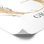 G Monogramm Floral Personalisiert Poster (Ecke)