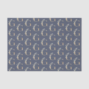 G Monogramm Floral Seidenpapier