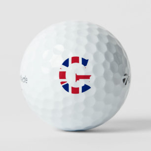 G Monogramm überlagert auf der Flagge der Union tm Golfball