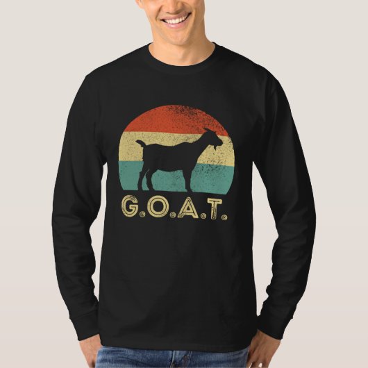 G O A Goat Greatest Of All Time  Goat  Goat Dad T-Shirt (Vorderseite)