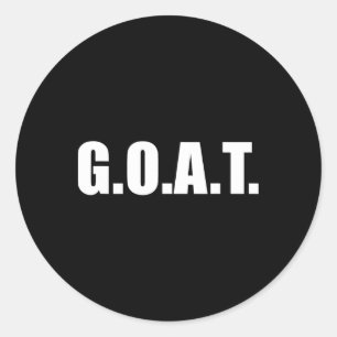 G.o.a.t Bester aller Zeiten Runder Aufkleber