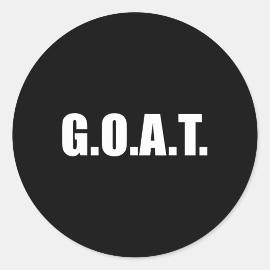 G.o.a.t Bester aller Zeiten Runder Aufkleber (Vorderseite)