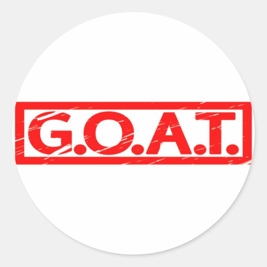 G.O.A.T.-Briefmarke Runder Aufkleber (Vorderseite)