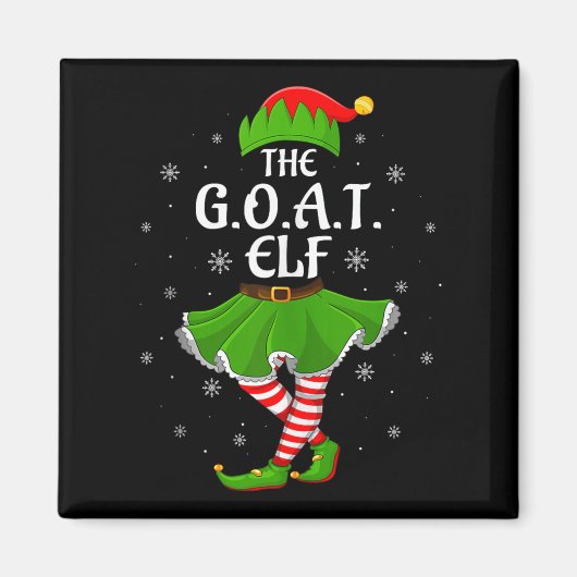G.o.a.t Elf Christmas Family Girls Women Elf Squad Magnet (Vorne)