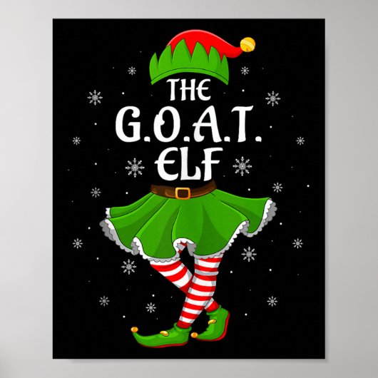 G.o.a.t Elf Christmas Family Girls Women Elf Squad Poster (Vorne)
