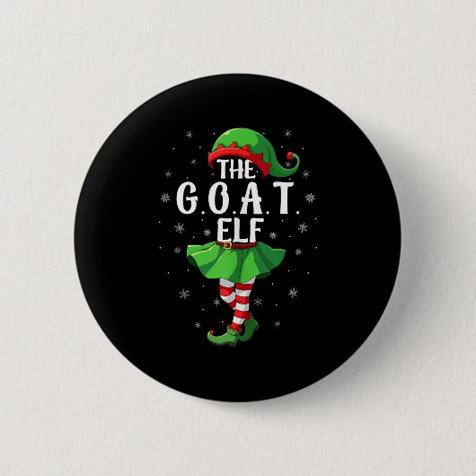 G.o.a.t Elf Christmas Girls Women Elf Squad Xmas F Button (Vorderseite)