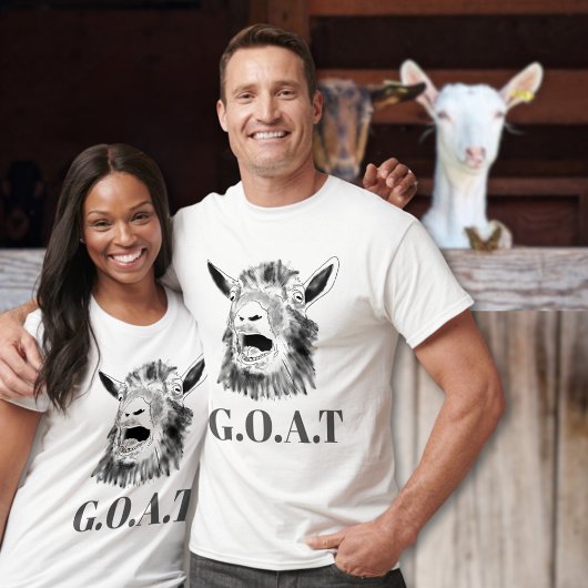 G.O.A.T Funny Screend Goat Zeichnend Zitat T-Shirt