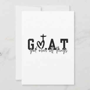 G.O.A.T Gott über alle Dinge Christlicher Jesus Einladung