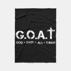 G.o.a.t Gott über alle Dinge Christliches Bibelzit Fleecedecke