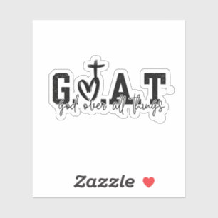 G.O.A.T. Gott über alles Christliche Jesus Aufkleber