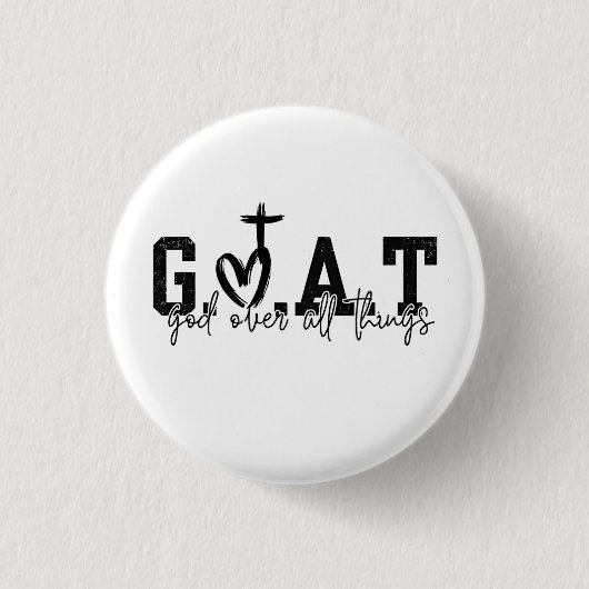 G.O.A.T. Gott über alles Christliche Jesus Button (Vorderseite)