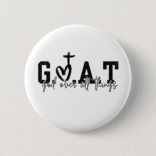 G.O.A.T. Gott über alles Christliche Jesus Button (Vorderseite)