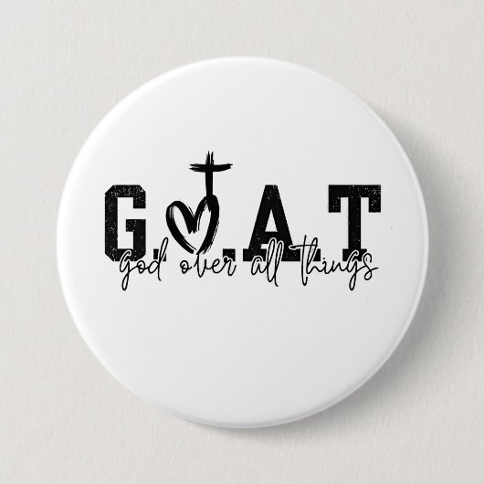 G.O.A.T. Gott über alles Christliche Jesus Button (Vorderseite)