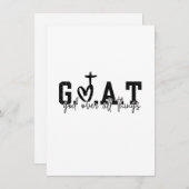 G.O.A.T. Gott über alles Christliche Jesus Einladung (Vorne/Hinten)