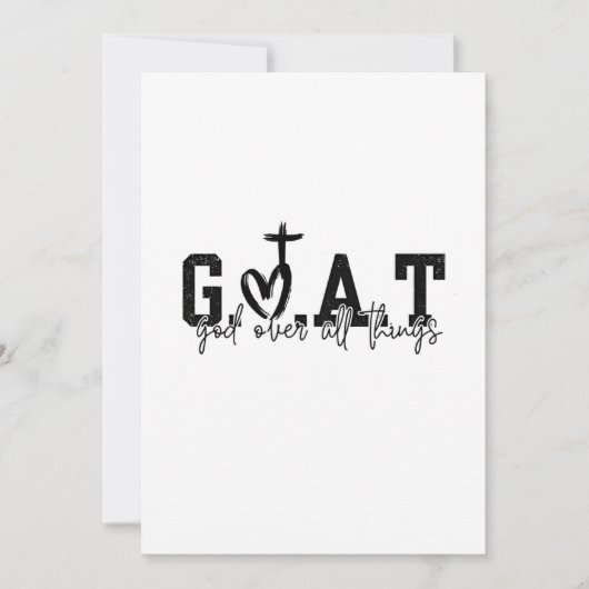 G.O.A.T. Gott über alles Christliche Jesus Einladung (Vorderseite)