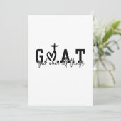 G.O.A.T. Gott über alles Christliche Jesus Einladung (Stehend Vorderseite)