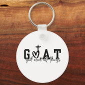 G.O.A.T. Gott über alles Christliche Jesus Schlüsselanhänger (Vorderseite)