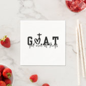 G.O.A.T. Gott über alles Christliche Jesus Serviette (Beispiel)