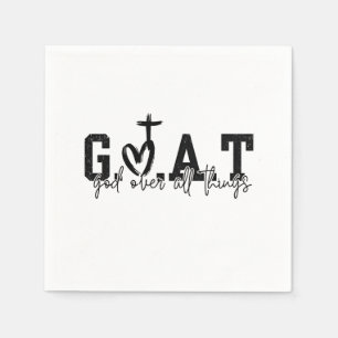 G.O.A.T. Gott über alles Christliche Jesus Serviette