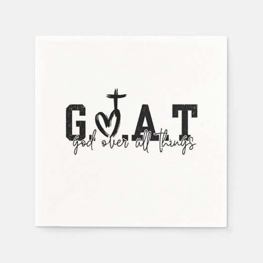 G.O.A.T. Gott über alles Christliche Jesus Serviette (Vorderseite)