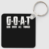 G.O.A.T Gott über alles, was Mann Gottes Ziege Chr Schlüsselanhänger (Rückseite)