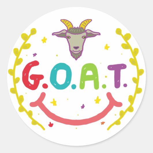 G.O.A.T. RUNDER AUFKLEBER (Vorderseite)