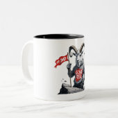 G.O.A.T Vater - Bergletscher Funny Zweifarbige Tasse (Vorderseite Links)