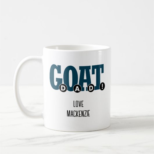 "G.O.A.T. VATER!" Für Vater-Grafik Kaffeetasse (Links)